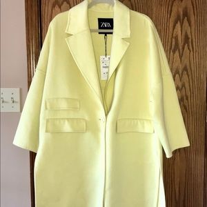 Zara oversized lapel coat Sz M